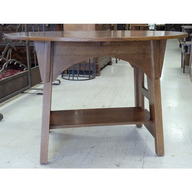 Stickley Arts and Crafts Oak Library Table For Sale - Image 10 of 12