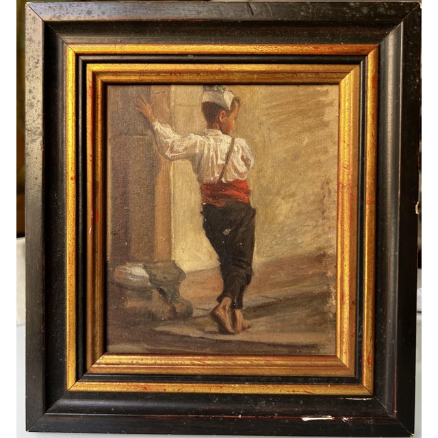 Neapolitan Artist, Genre Scene, 19th Century, Oil on Panel, Framed For Sale - Image 9 of 9