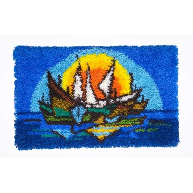 German Tapestry Wall Rug in Wool, 1970s, in Flawless conditions. Designed 1970 to 1979