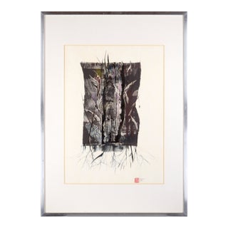 "Roots" Abstract Monoprint in Ink on Paper by Roxanne Lo For Sale