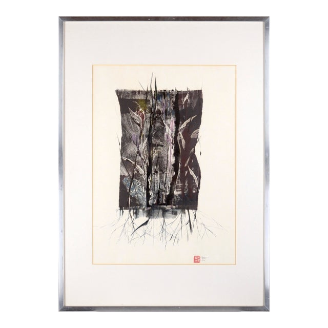"Roots" Abstract Monoprint in Ink on Paper by Roxanne Lo For Sale