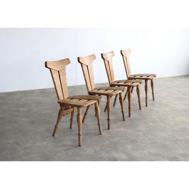 Mid-Century Modern Vintage Brutalist Dining Chairs, 1960s, Set of 4 For Sale - Image 3 of 10