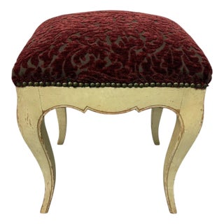 Vintage French Louis XV Style Stool For Sale