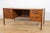 A large desk made of walnut wood from the 1960s, designed by Jens Risom for the American manufactory Jens Risom Design....
