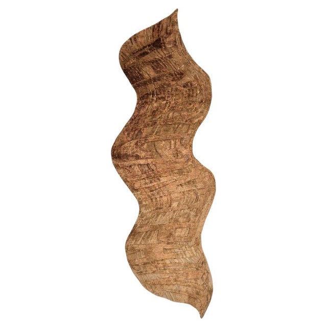Gold Hand-Knotted KCP Orange Rug by Dinodo Studio For Sale - Image 8 of 8
