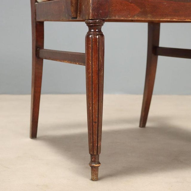 Mahogany Stained Beech Armchair For Sale - Image 6 of 10