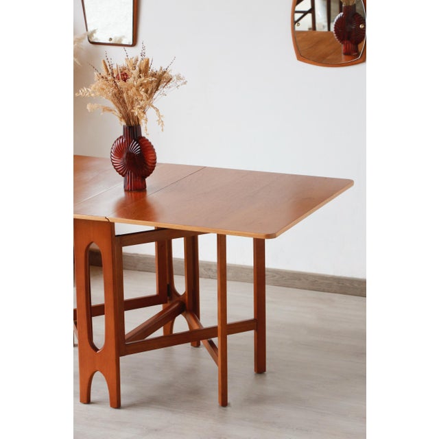 Scandinavian Drop-Leaf Table in Bendt Winge Teak and Beech, 1960s For Sale - Image 9 of 17