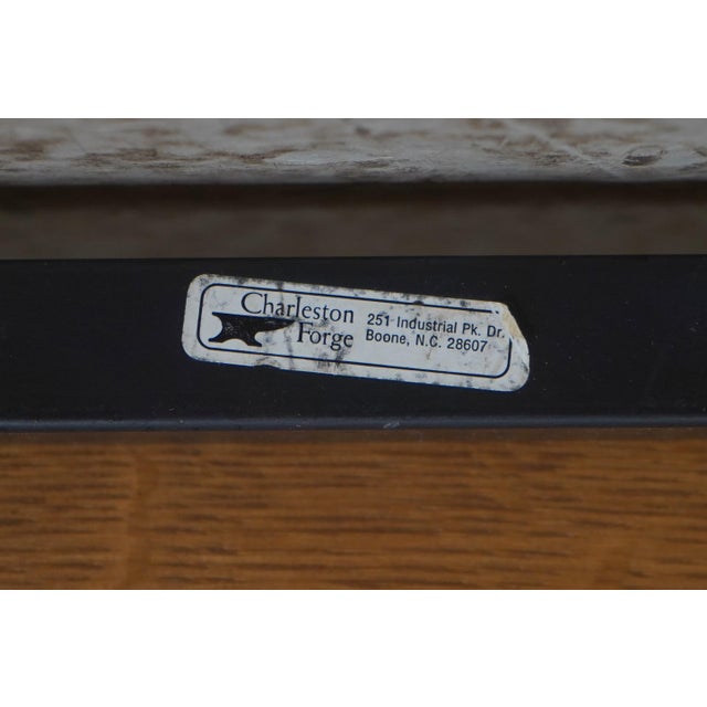 Pair Stickley Mission Oak Iron Base Lamp Tables For Sale - Image 15 of 15