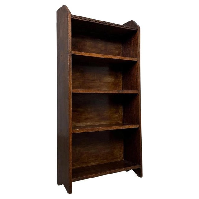 Early 20th Century English Oak Open Bookcase For Sale - Image 4 of 11