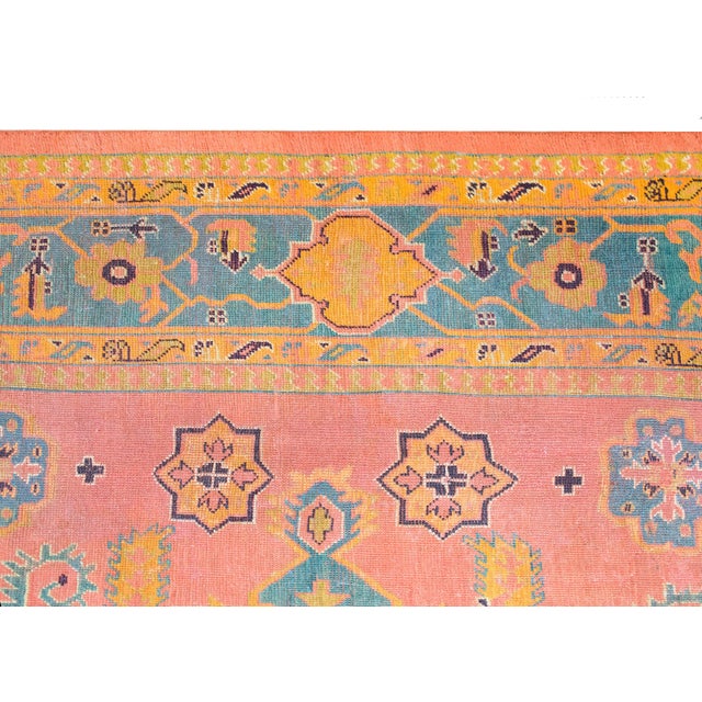 Early 20th Century Turkish Oushak Rug For Sale - Image 12 of 15