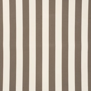 Sample - Schumacher Cabana Stripe Indoor & Outdoor Fabric in Taupe For Sale