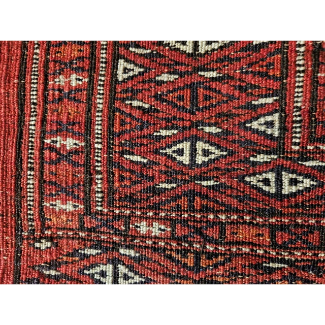 1960s Vintage Hand-Knotted Turkmen Tekke Wool Rug, 1960s For Sale - Image 5 of 6