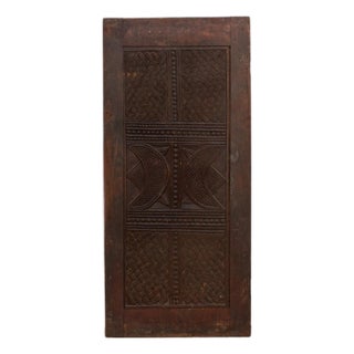 Antique Onwa Moon Medallion Carved Door For Sale