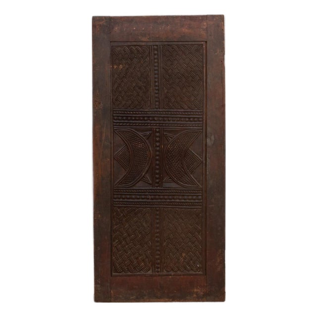 Antique Onwa Moon Medallion Carved Door For Sale