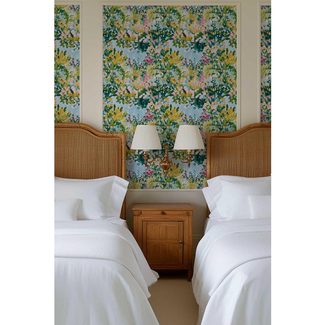 Wild Flower Hour Grasscloth Wallpaper by House Party | 6 Yards For Sale - Image 4 of 7