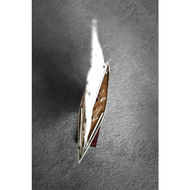 Mid-Century Scandinavian Modern Wooden J-Class Ranger J5 Yacht Model, 1960s For Sale - Image 9 of 18
