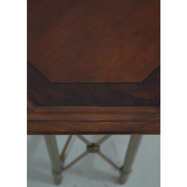 Hekman Furniture Hekman French Style Cherry Tray Top Metal Base Coffee Table For Sale - Image 4 of 15