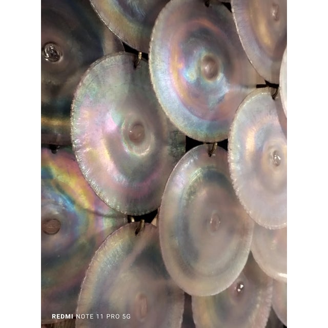Pink Iridescent Murano Glass Wall Lamp from Mazzega, 1970s For Sale - Image 8 of 11