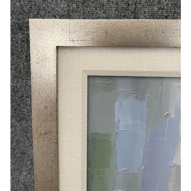 Abstract Original Abstract Oil on Canvas of Colorful Sailboats Reflected on Water For Sale - Image 3 of 3