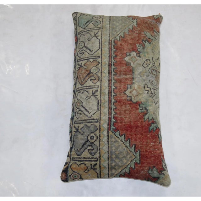 Mid-Century Modern Mid 20th Century Large Anatolian Turkish Rug Pillow For Sale - Image 3 of 3