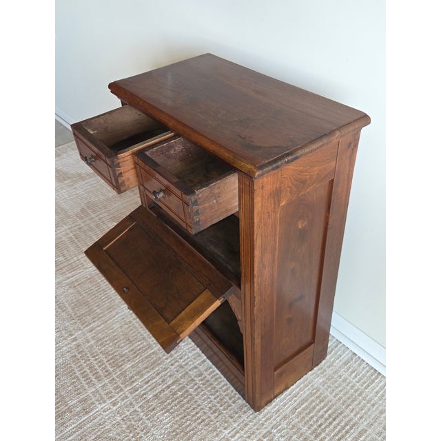 Traditional Aesthetic Movement Walnut Desk Cabinet, Late 19th Century For Sale - Image 3 of 6