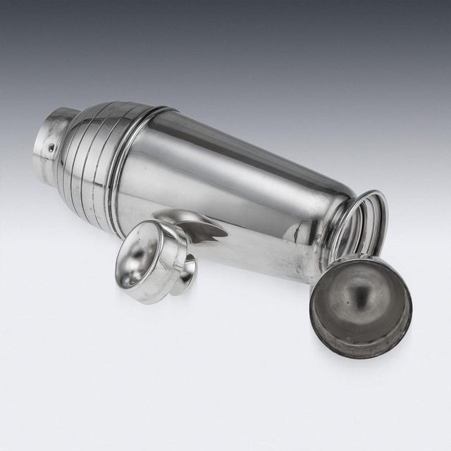 Metal Vintage Art Deco Silver Plated Shaker by Asprey of London, 1930 For Sale - Image 7 of 17