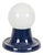 Mid-Century Blue Light Ball Table Lamp attributed to Castiglioni for Flos, Italy, 1960s For Sale