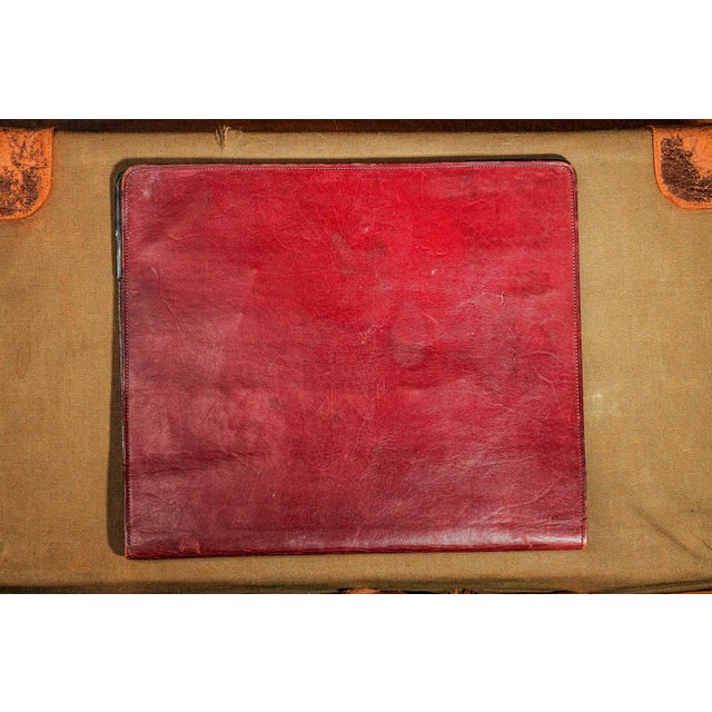 Handsome English Leather Document Desk Folio Folder Antique Sterling Silver Home Decor For Sale - Image 9 of 9