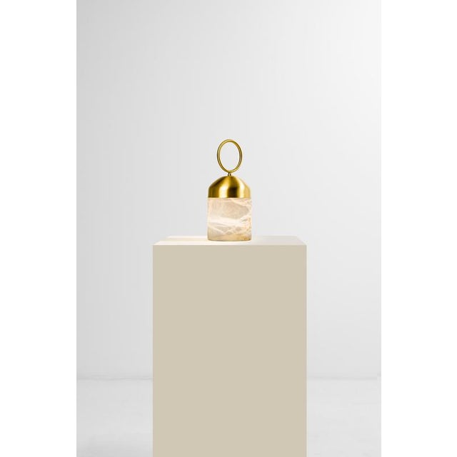 Wireless Glans Table Lamp by United Alabaster For Sale - Image 11 of 18