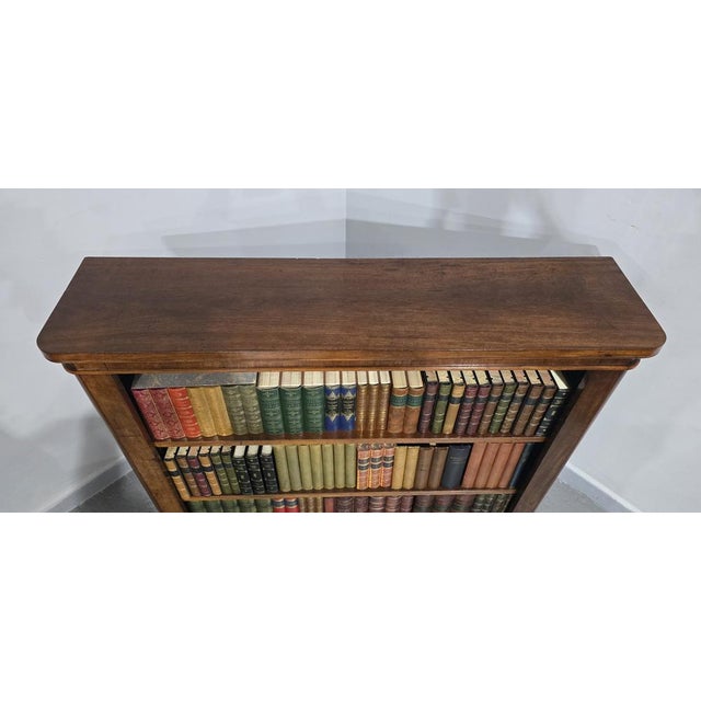 Wood Mahogany Victorian Open Adjustable Library Bookcase For Sale - Image 7 of 12