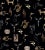 Sample - Lelievre for The House of Scalamandr�� Joyaux Wallcovering, Noir For Sale