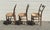 Beautiful set of 3 Vintage Americana wood side chairs, spindle back, round rattan seats. 35” tall, 18” wide, 16” deep, 18”...