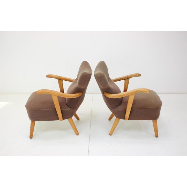 1940s Oak Armchairs by Krasna Jizba, Czechoslovakia, 1940s, Set of 2 For Sale - Image 5 of 16