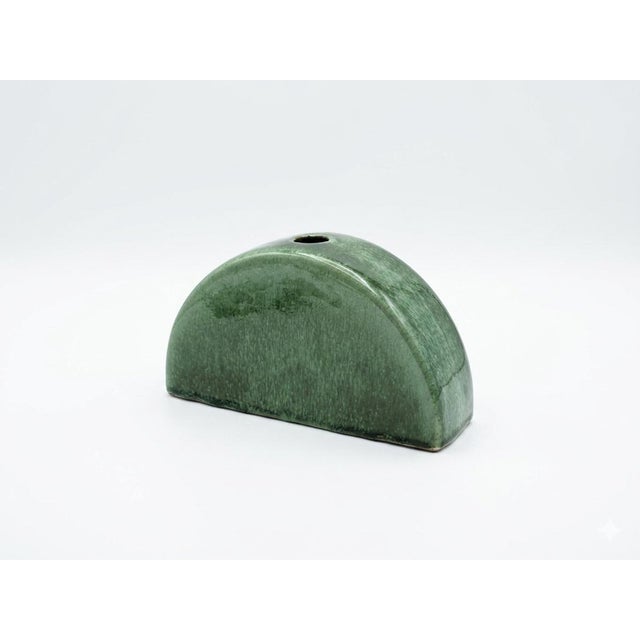 Ceramic Vintage Green Ceramic Vase, 1970s For Sale - Image 7 of 7