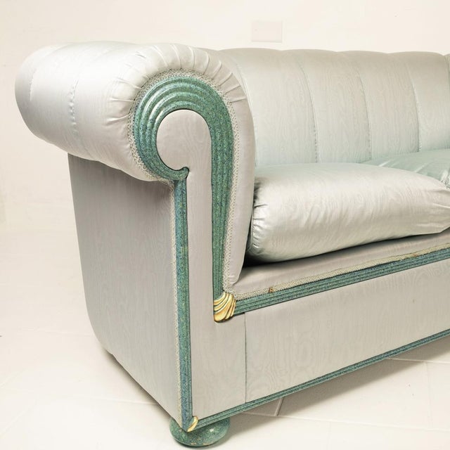 Moiré Silk Sofas from Style Arte, 1980s, Set of 2 For Sale - Image 6 of 18