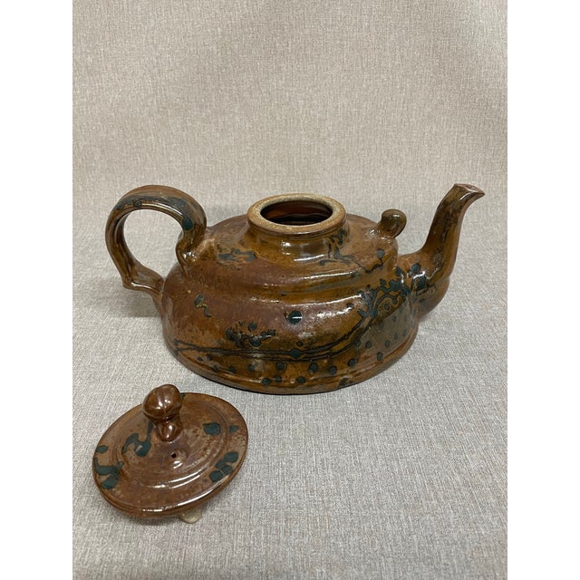 1960s Plum Tree Pottery Tea Pot For Sale - Image 4 of 8