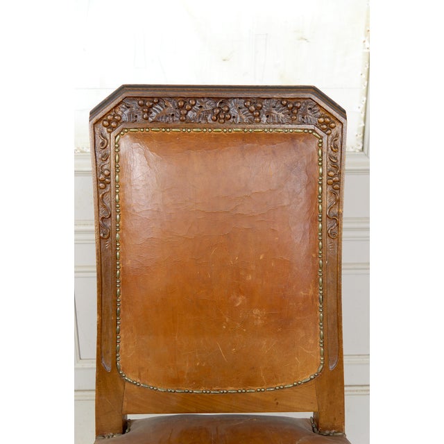 Art Deco Side Chairs in Carved Walnut attributed to Gauthier-Poinsignon, 1920s, Set of 6 For Sale - Image 17 of 18