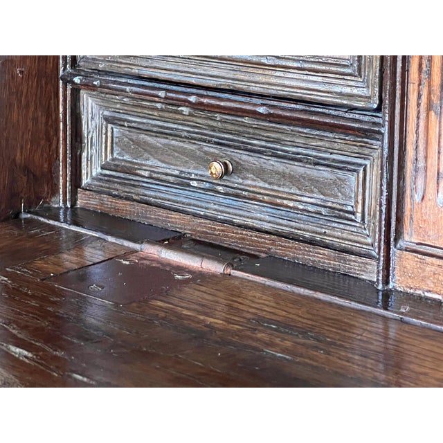 17th Century Spanish Walnut Cabinet on Stand, Desk, Original ‘Bargueño’ For Sale - Image 13 of 18