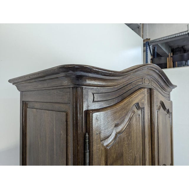 Neo-Rustic Dark Oak Wardrobe For Sale - Image 5 of 8