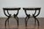 Mid 20th Century English Midcentury Period Dark Lacquered Side Tables with Neoclassical Accents For Sale - Image 5 of 12
