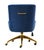 Transitional Beatrix Navy Office Swivel Chair For Sale - Image 3 of 8