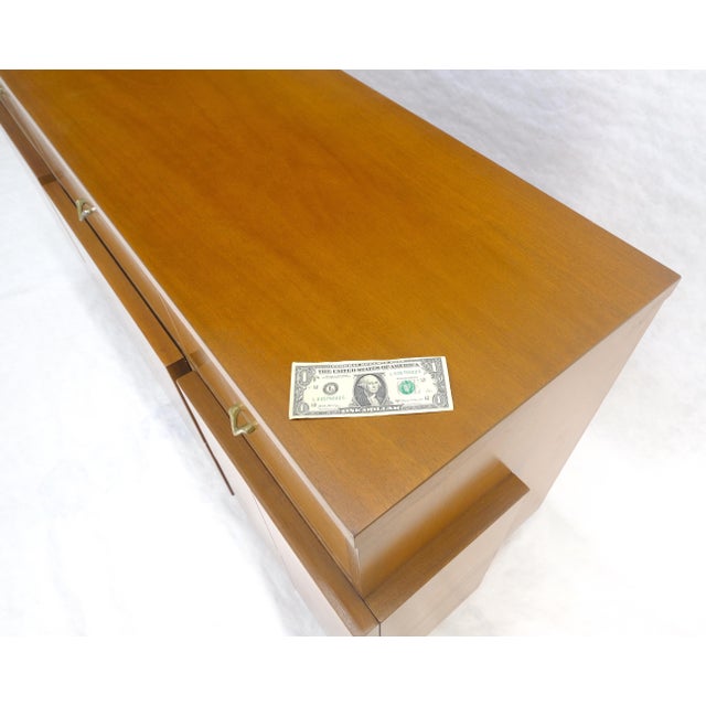 Mid-Century Modern American Mid Century Modern Light Birch 9 Drawers 63” Long Dresser MINT For Sale - Image 3 of 14