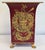 Vintage French Provincial Burgundy and Gold Tole Vase Cachepot Jardinere Waste Bin For Sale - Image 4 of 9