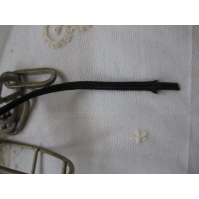 Vintage French Style Wire Basket Teardrop Gold Pendant For Sale - Image 10 of 11