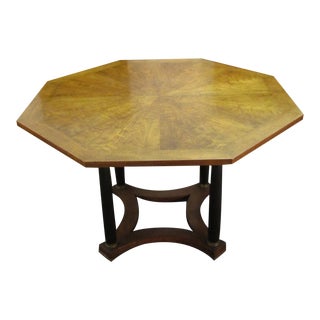 Baker Furniture Company Regency Style Walnut Dining Table For Sale