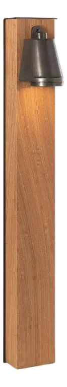 Tekna Wilford Led Post Light in Wood With Dark Bronze