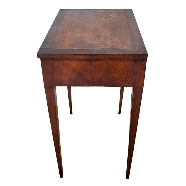 Early 19th C Continental Walnut Lift Top Lady’s Desk Vanity Table For Sale - Image 4 of 18