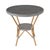 Wood Tobias 30 in. W Outdoor Round Rattan and Metal Bistro Table, Gray/White Dot / Natural Rattan Frame For Sale - Image 7 of 9