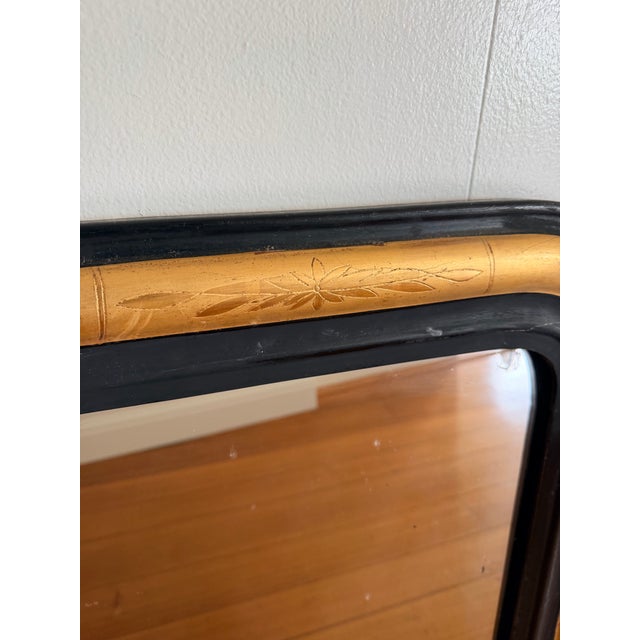 Louis Philippe Early 19th Century Louis Philippe Ebonized and Gold Gilt French Mirror For Sale - Image 4 of 9