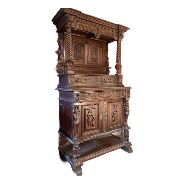 **Rare Antique MASTERPIECE**Renaissance Revival Sideboard in Solid Walnut** Obo** For Sale